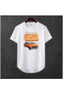Erkek Oversize Ön Araba Baskili T-shirt Premium